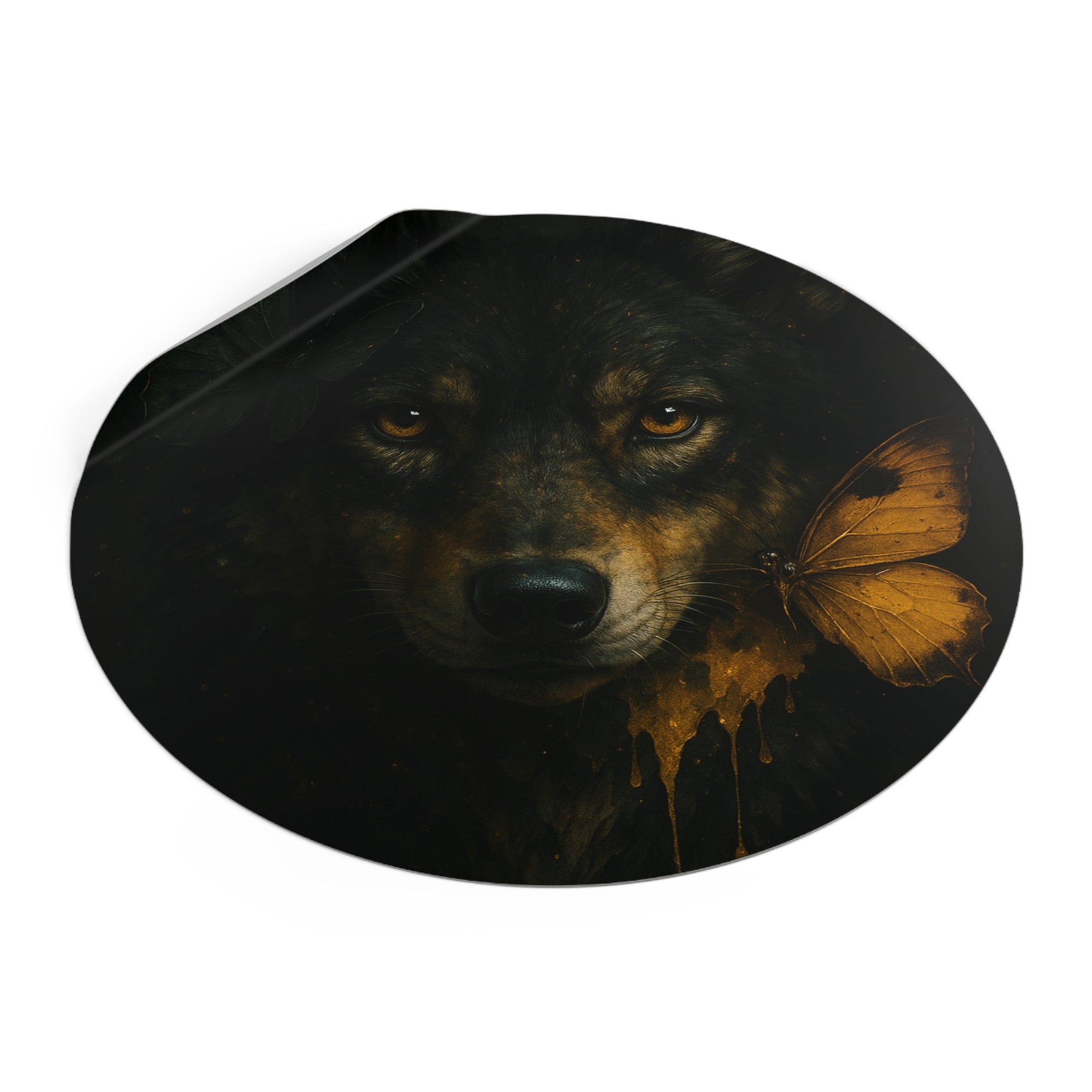Feral Round Vinyl Stickers