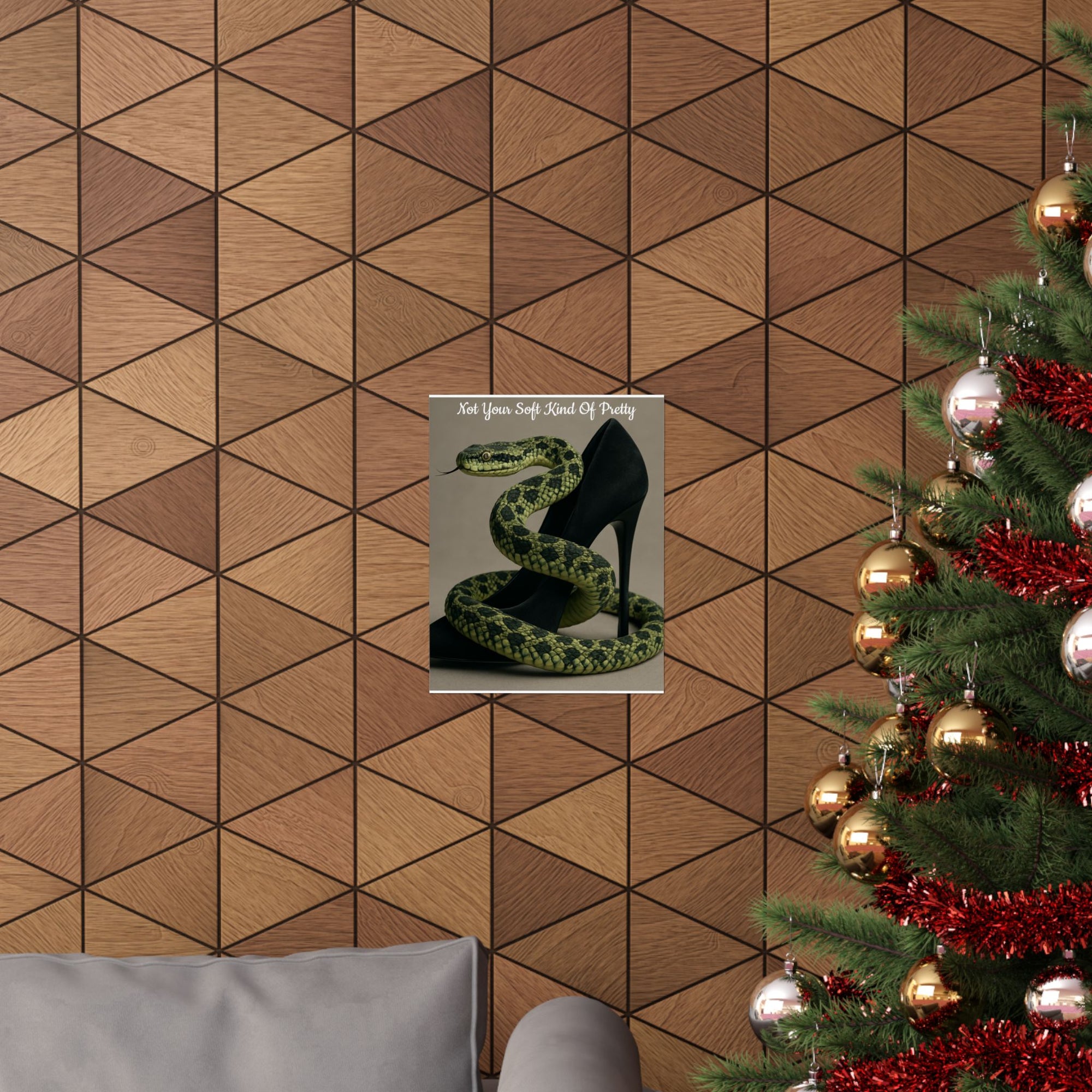 Edgy Snake Art Poster, Not Your Soft Kind of Pretty Print