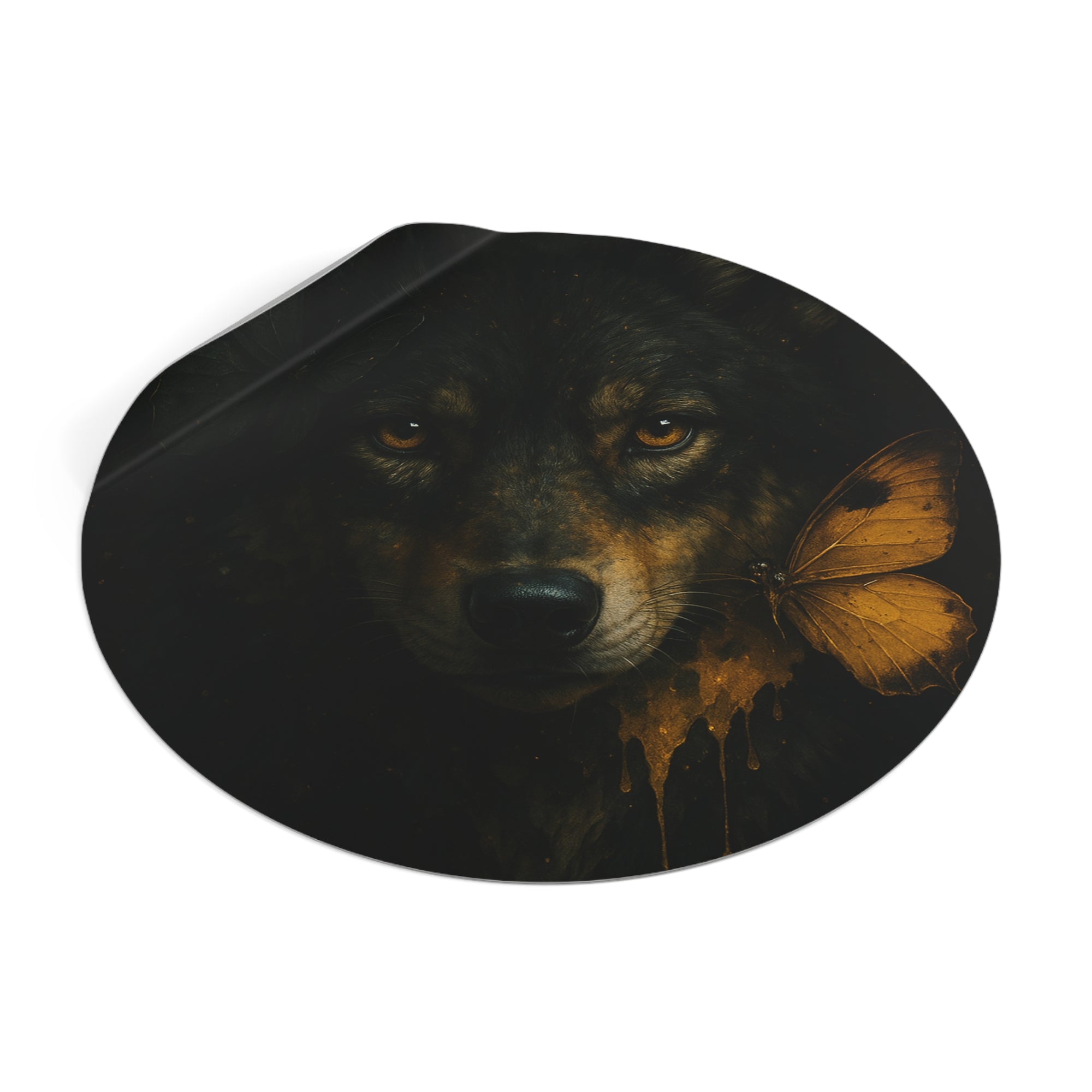 Feral Round Vinyl Stickers
