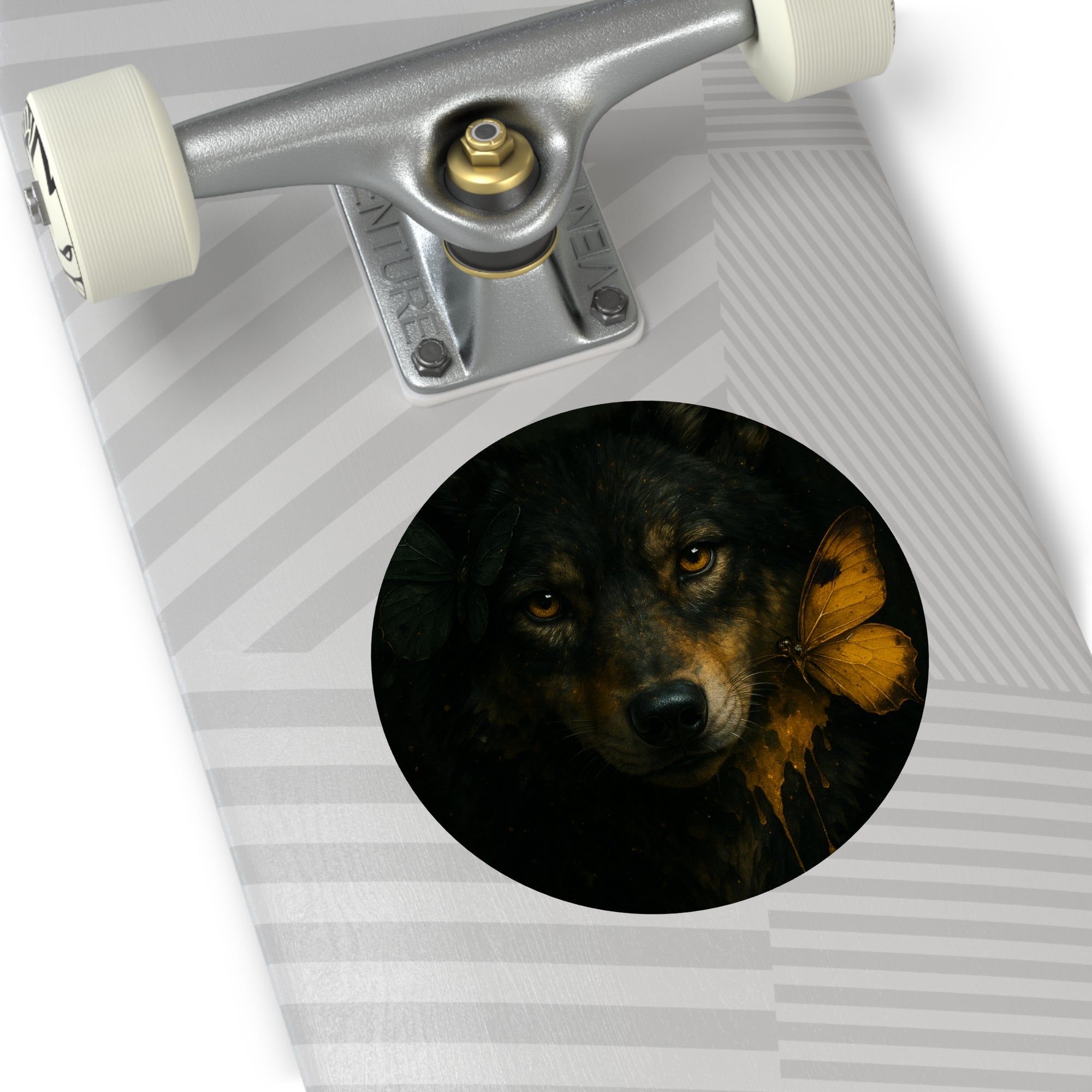 Feral Round Vinyl Stickers