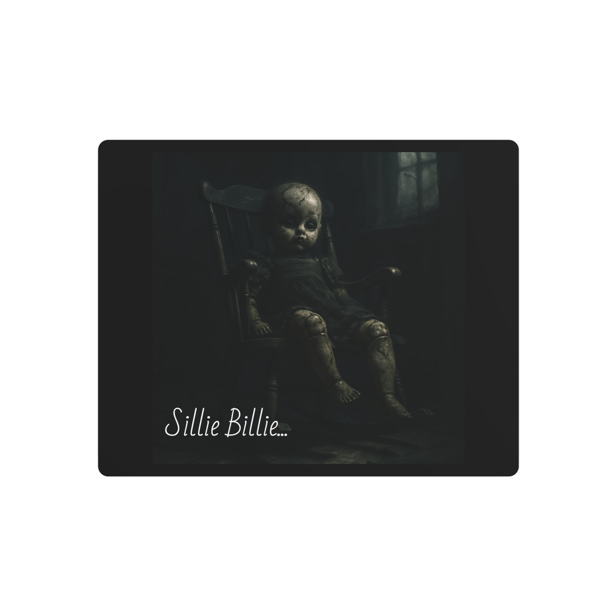Haunting Vintage Metal Art Sign