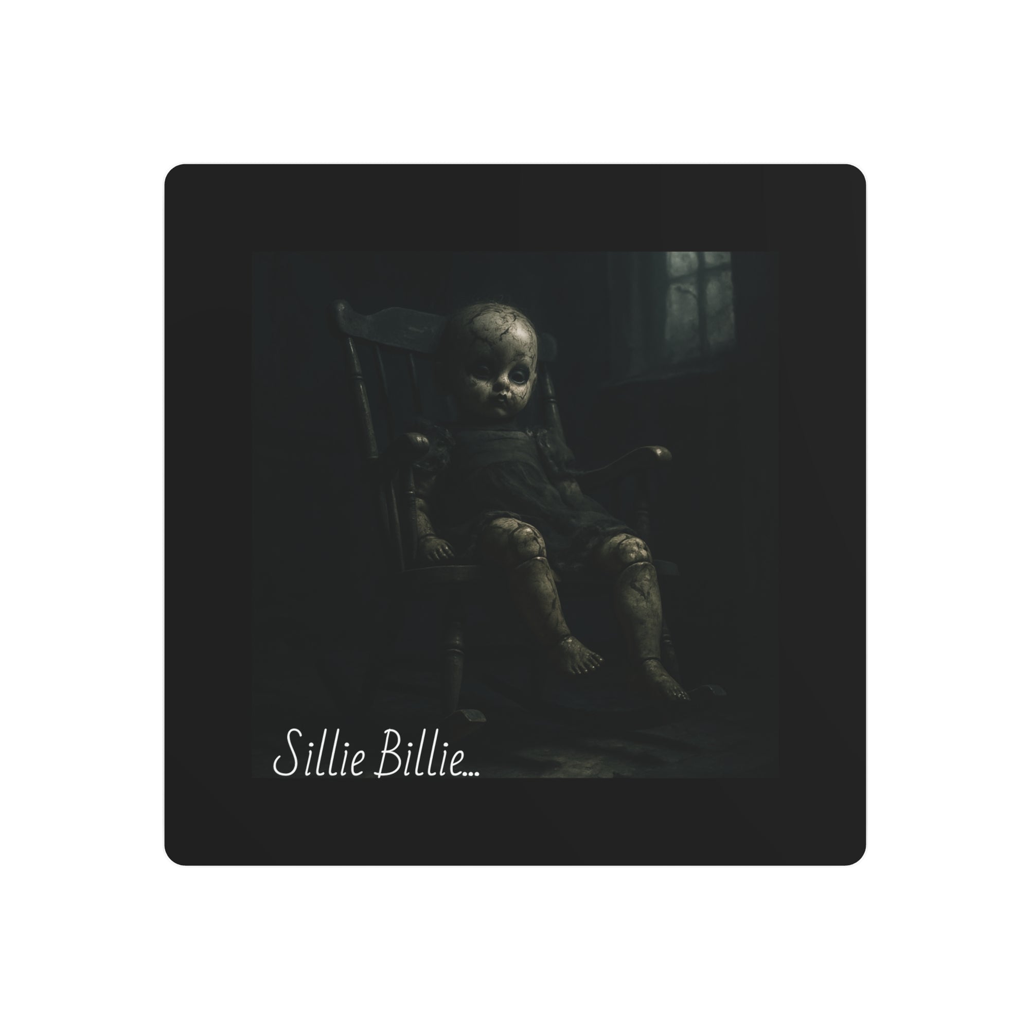 Haunting Vintage Metal Art Sign