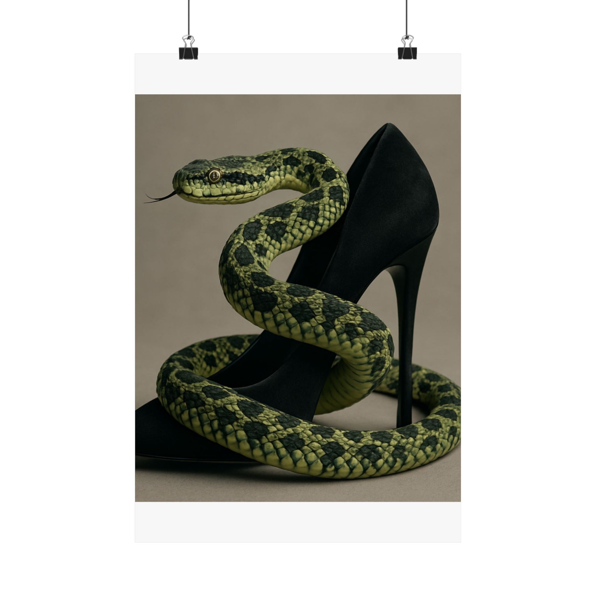 Edgy Snake Art Poster, Not Your Soft Kind of Pretty Print