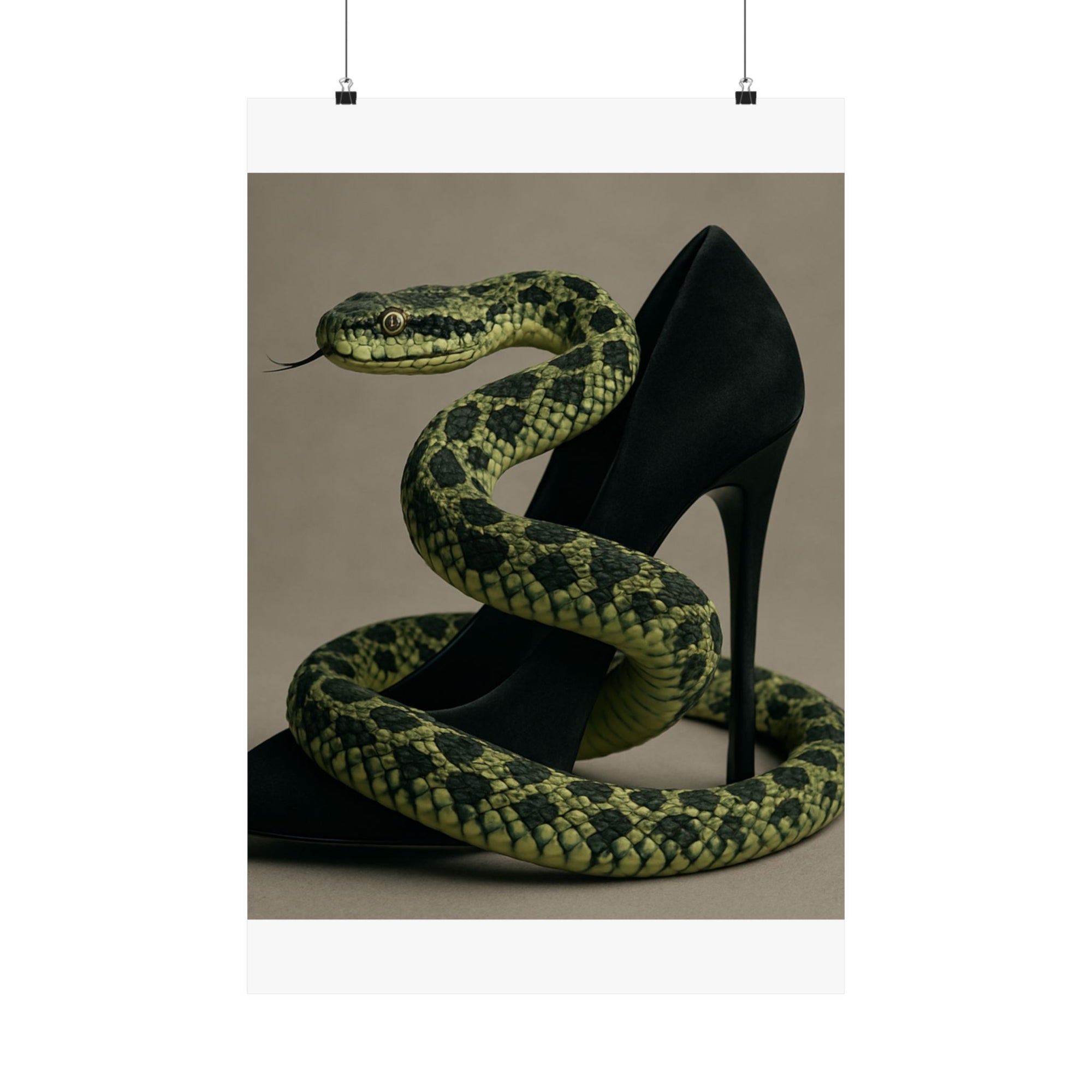 Edgy Snake Art Poster, Not Your Soft Kind of Pretty Print