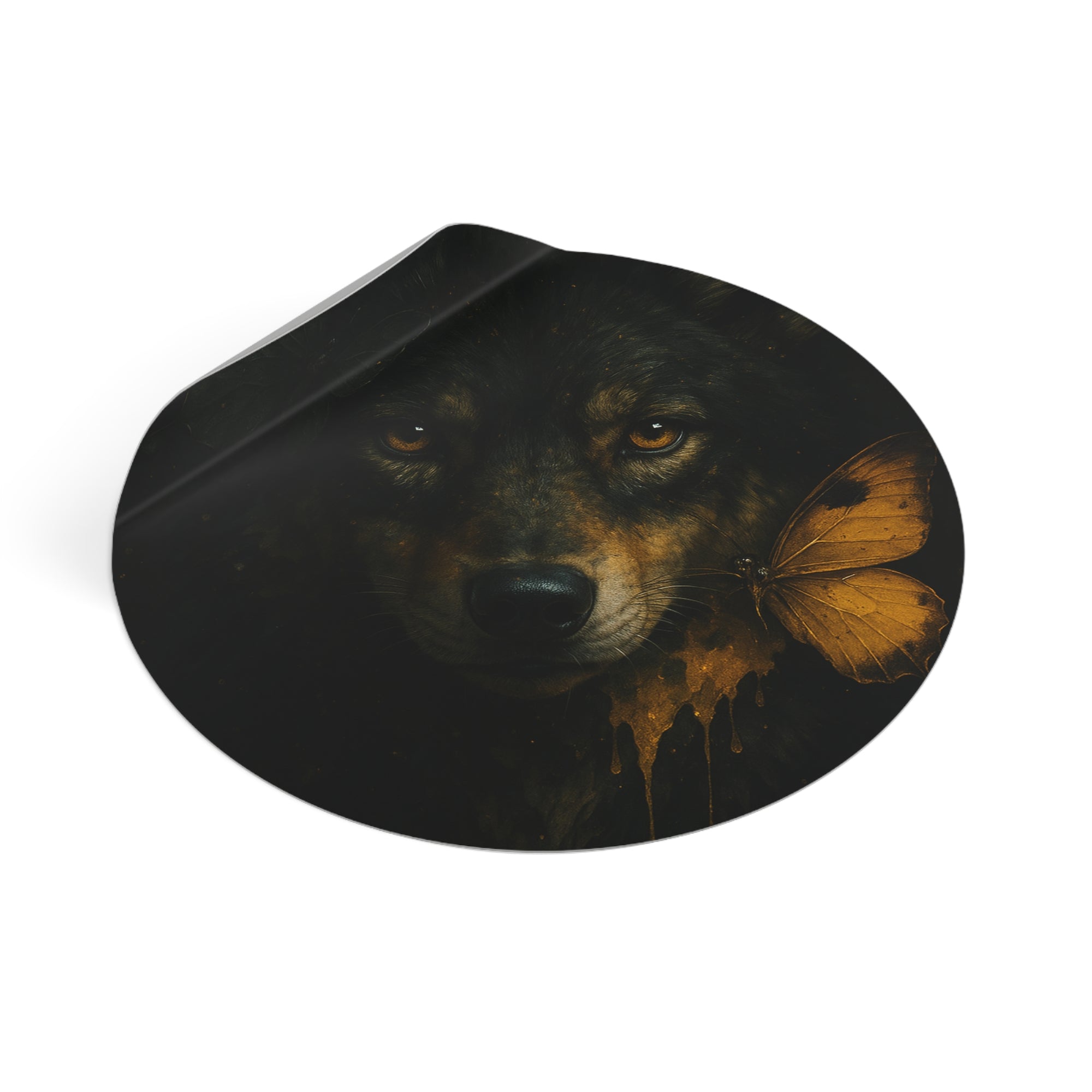 Feral Round Vinyl Stickers