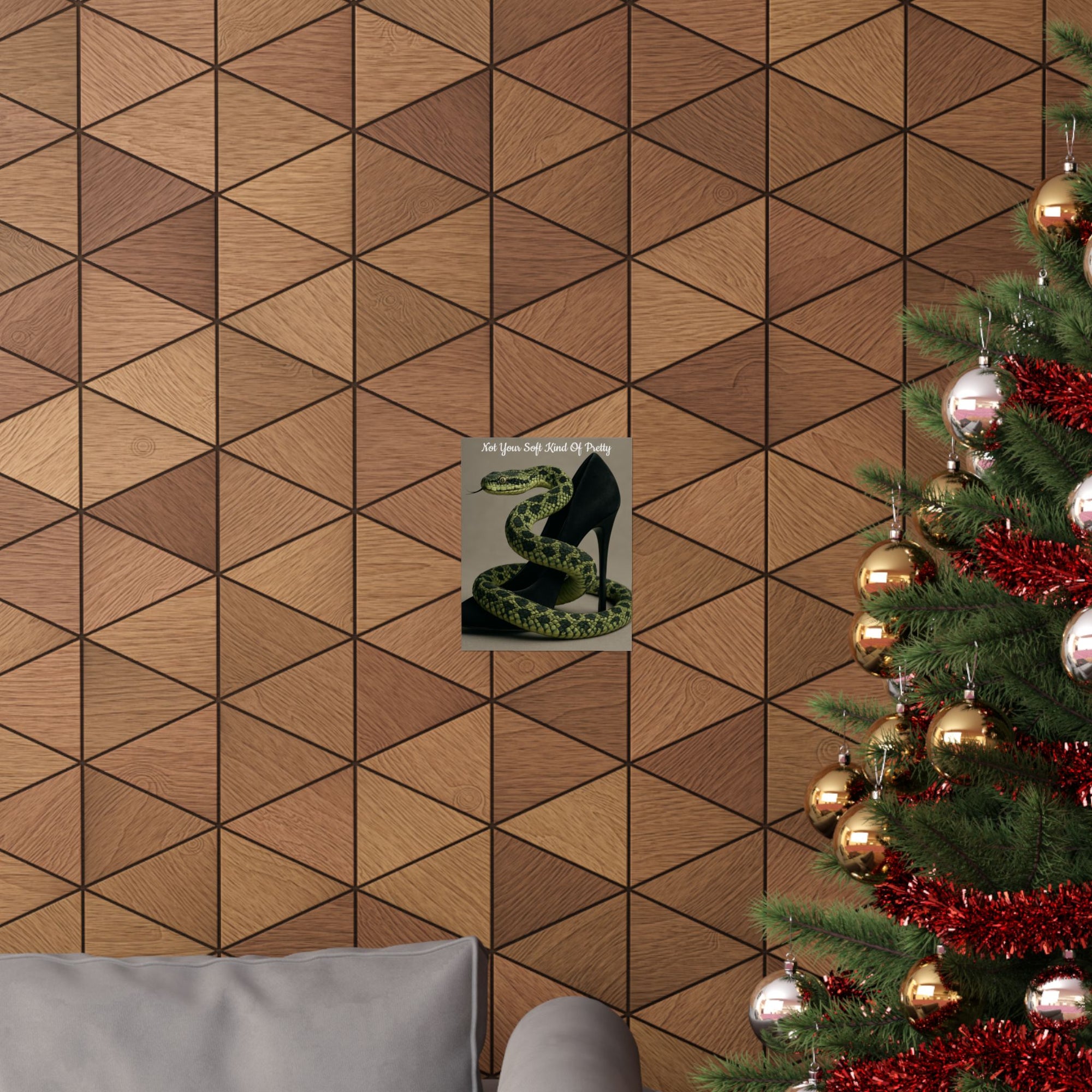 Edgy Snake Art Poster, Not Your Soft Kind of Pretty Print