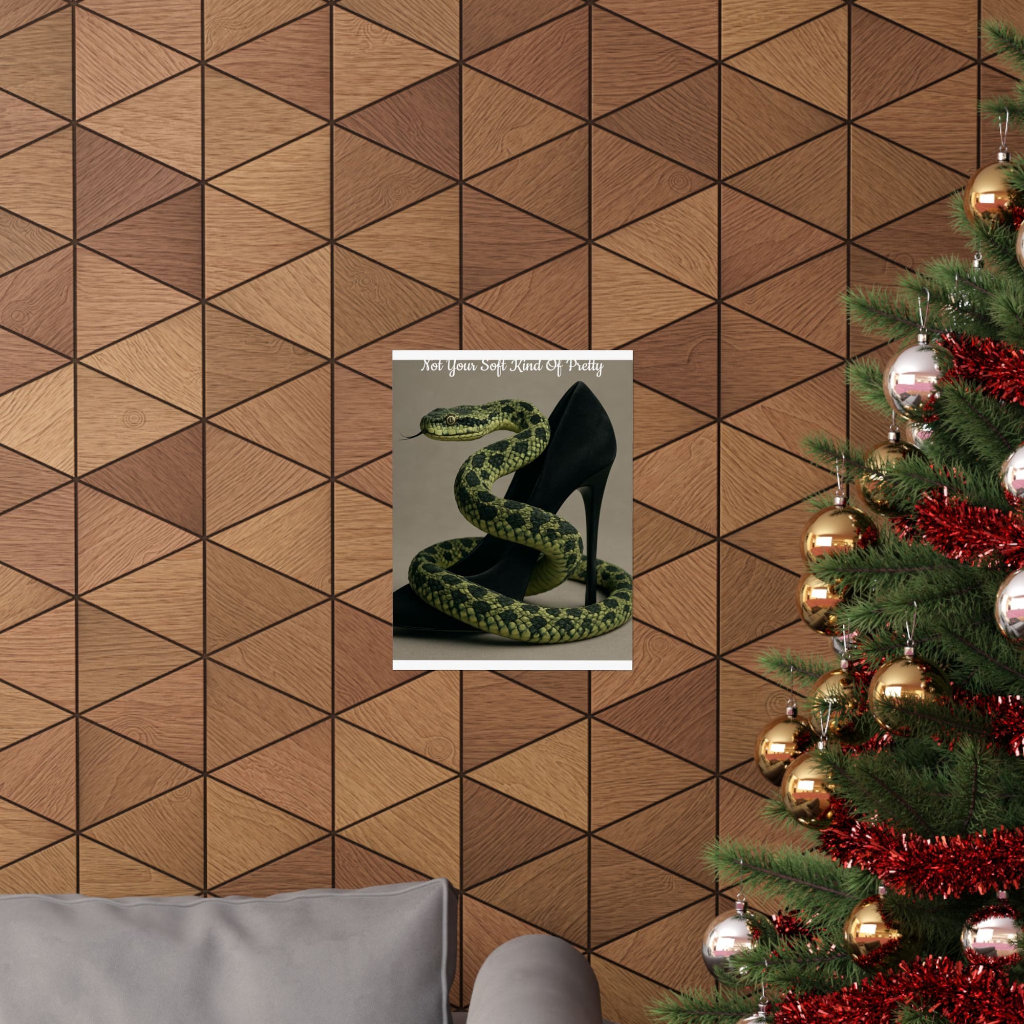 Edgy Snake Art Poster, Not Your Soft Kind of Pretty Print