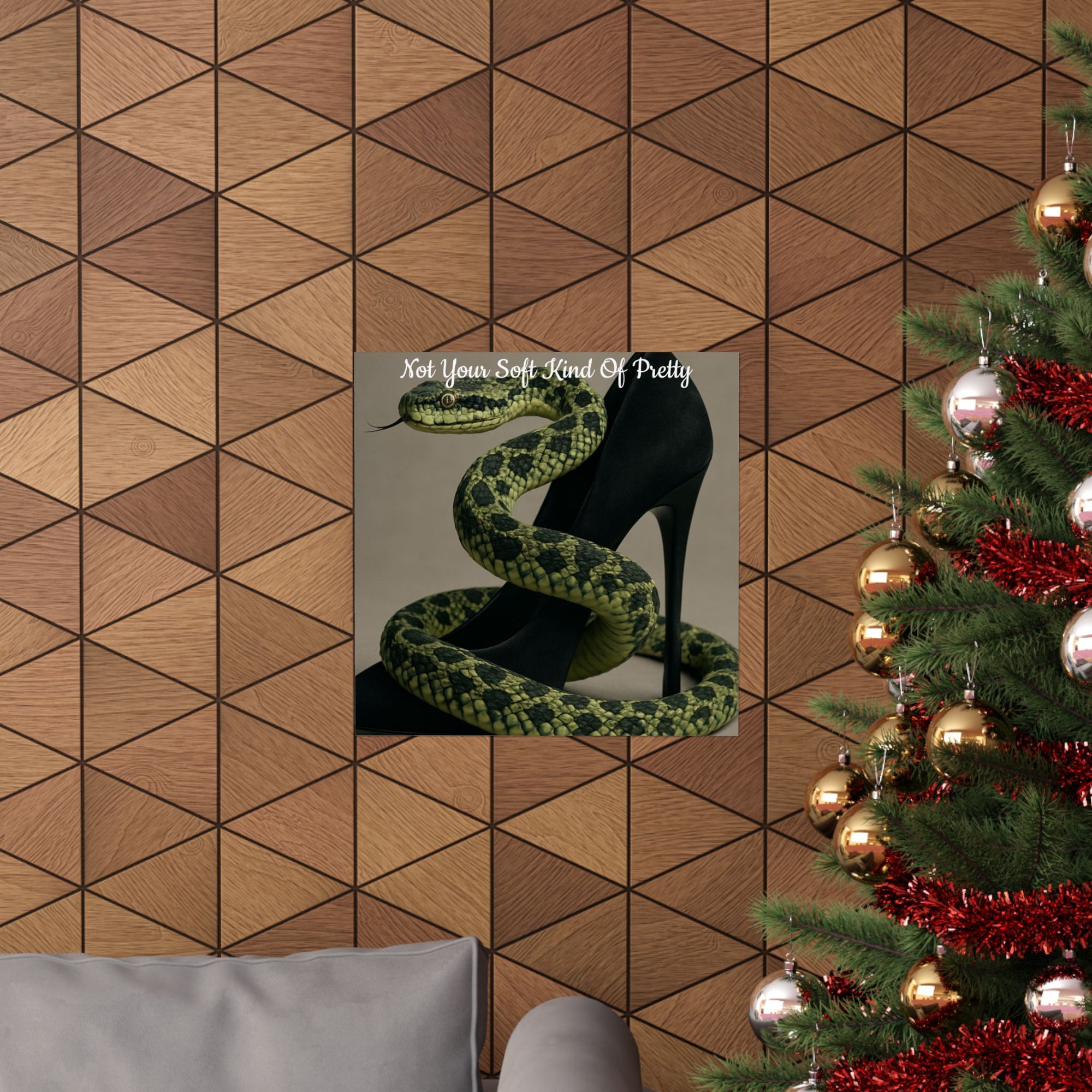 Edgy Snake Art Poster, Not Your Soft Kind of Pretty Print