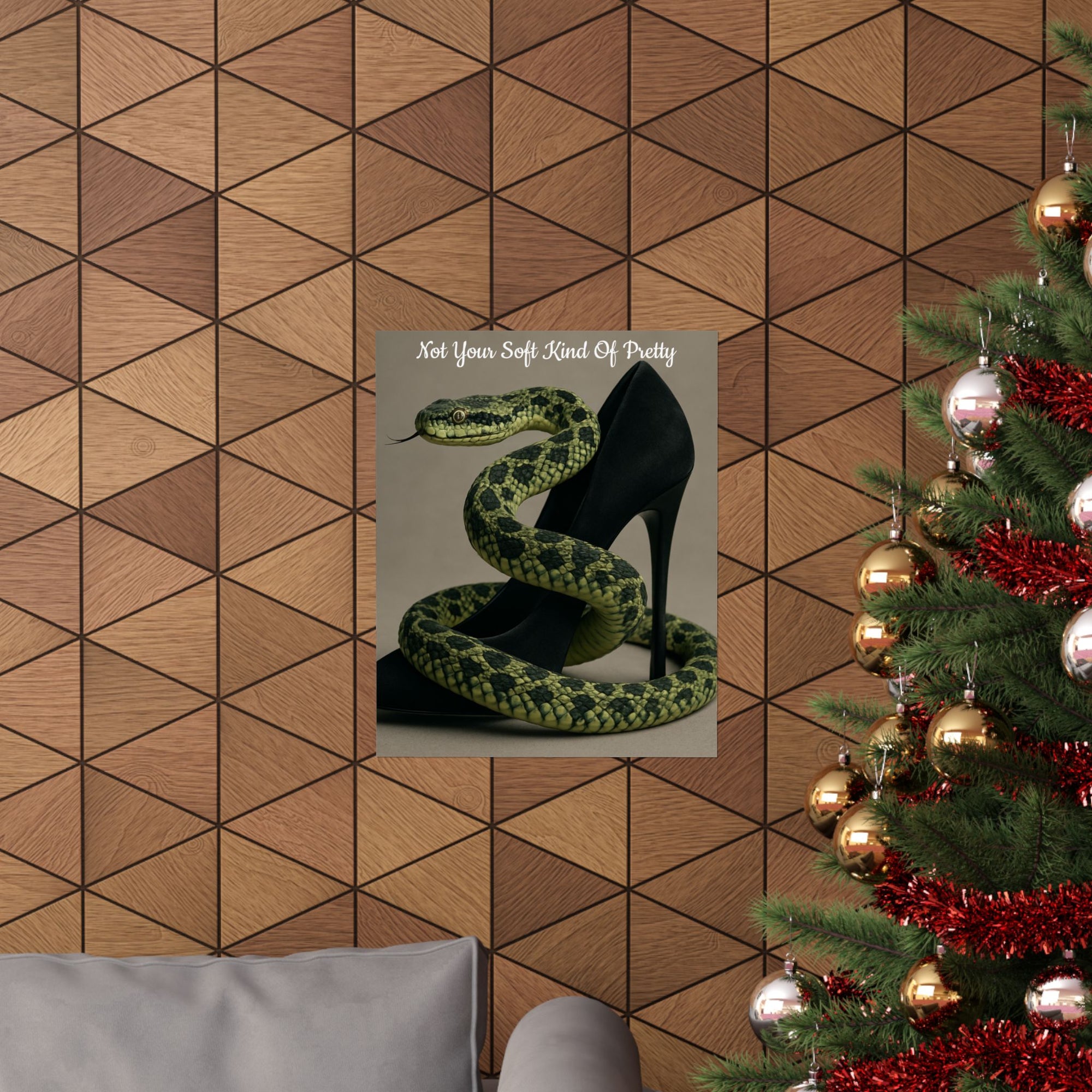 Edgy Snake Art Poster, Not Your Soft Kind of Pretty Print
