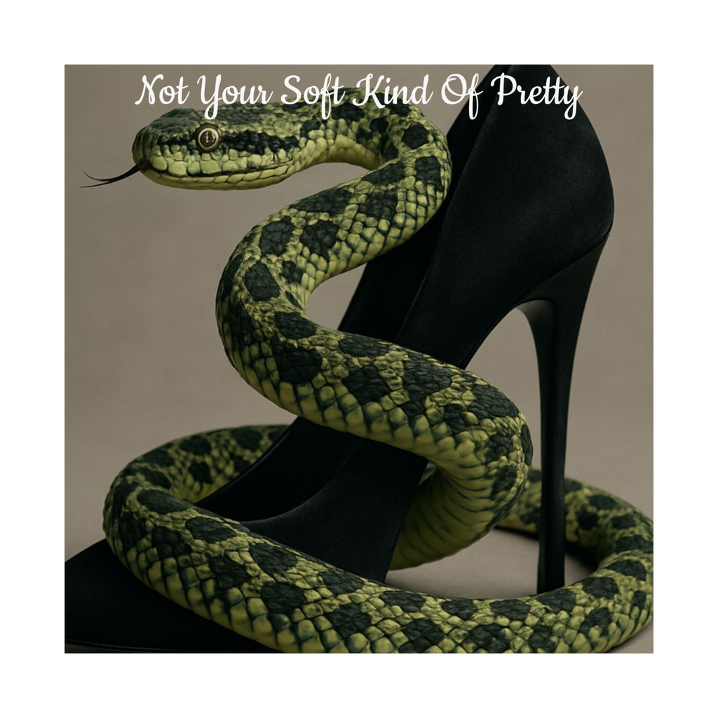 Edgy Snake Art Poster, Not Your Soft Kind of Pretty Print
