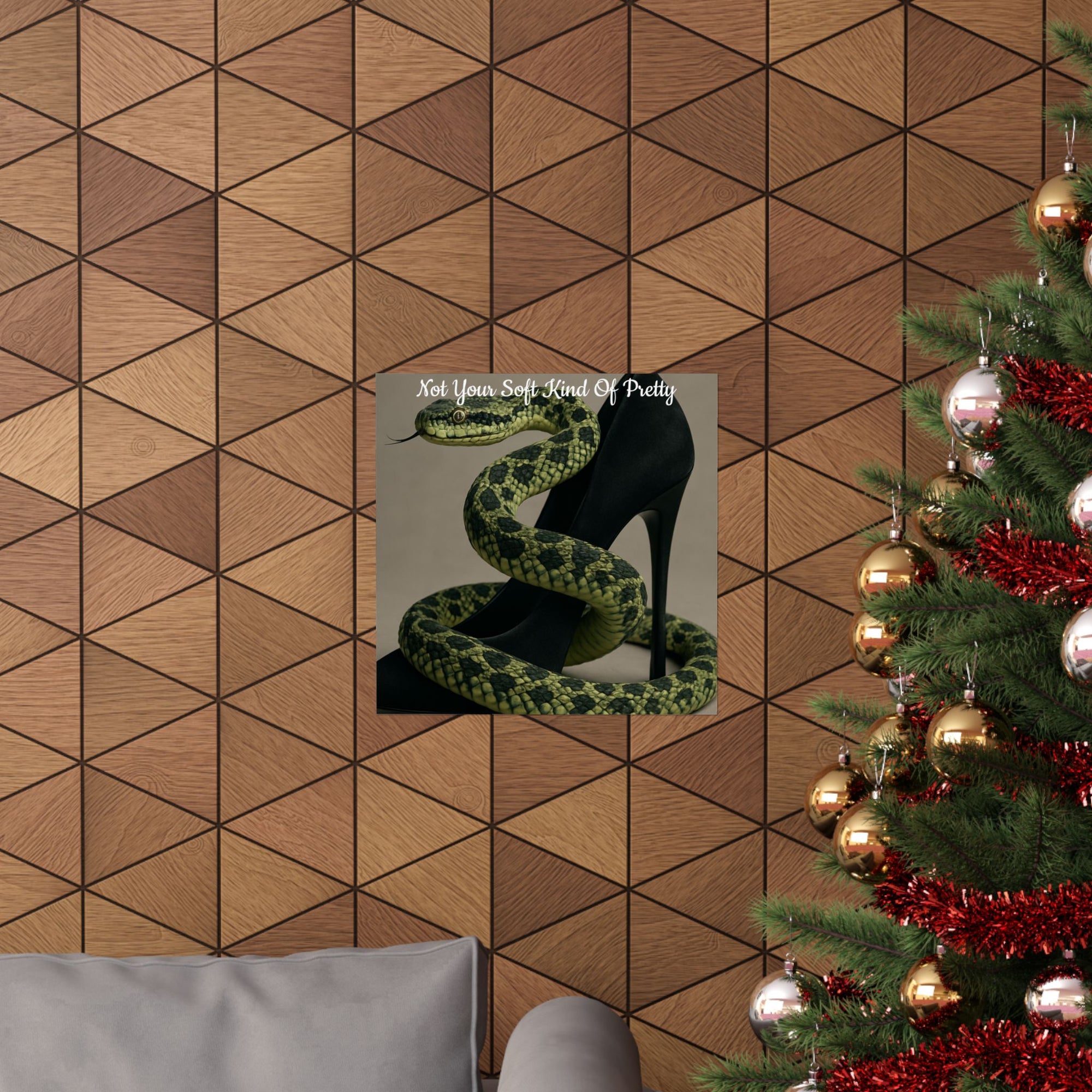 Edgy Snake Art Poster, Not Your Soft Kind of Pretty Print
