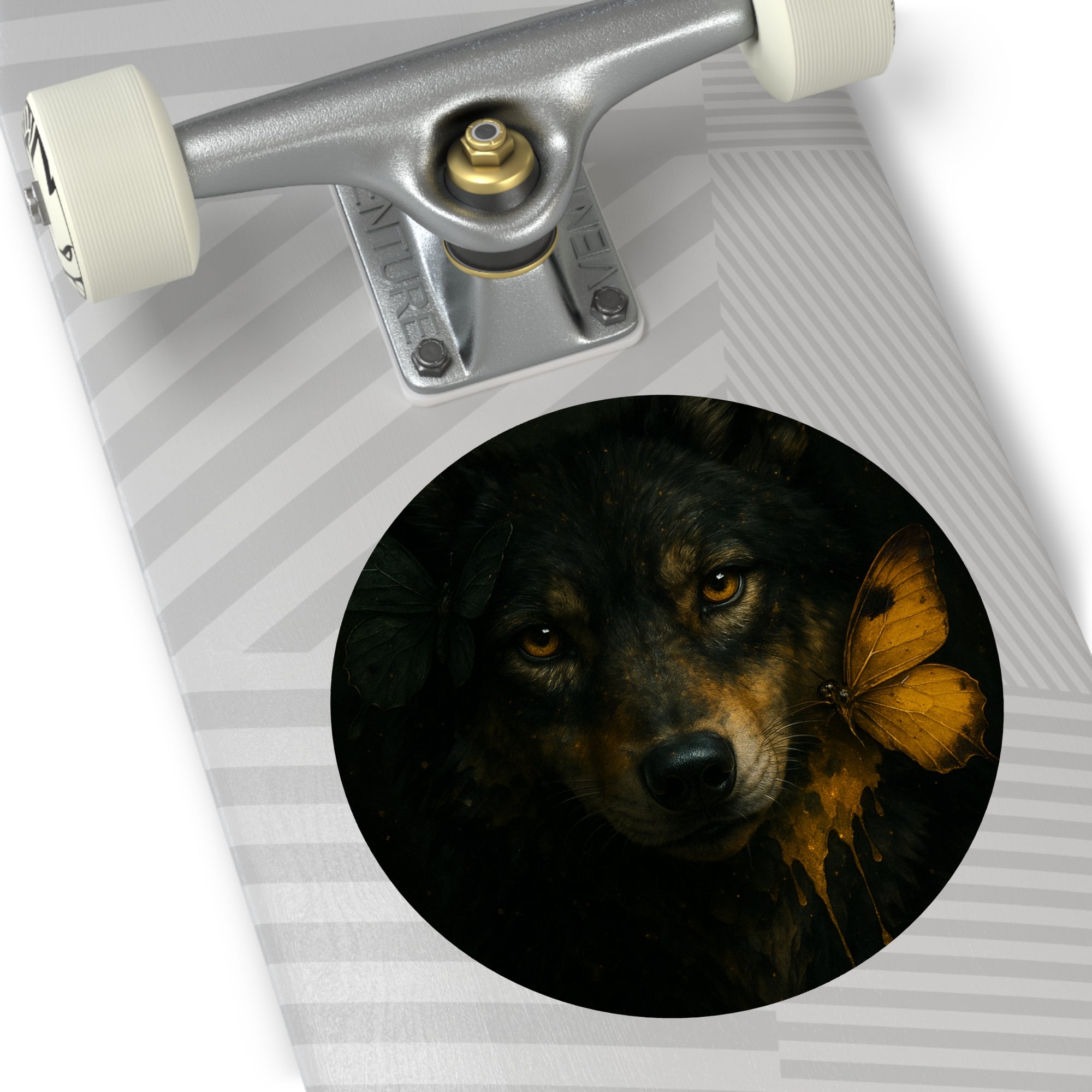 Feral Round Vinyl Stickers