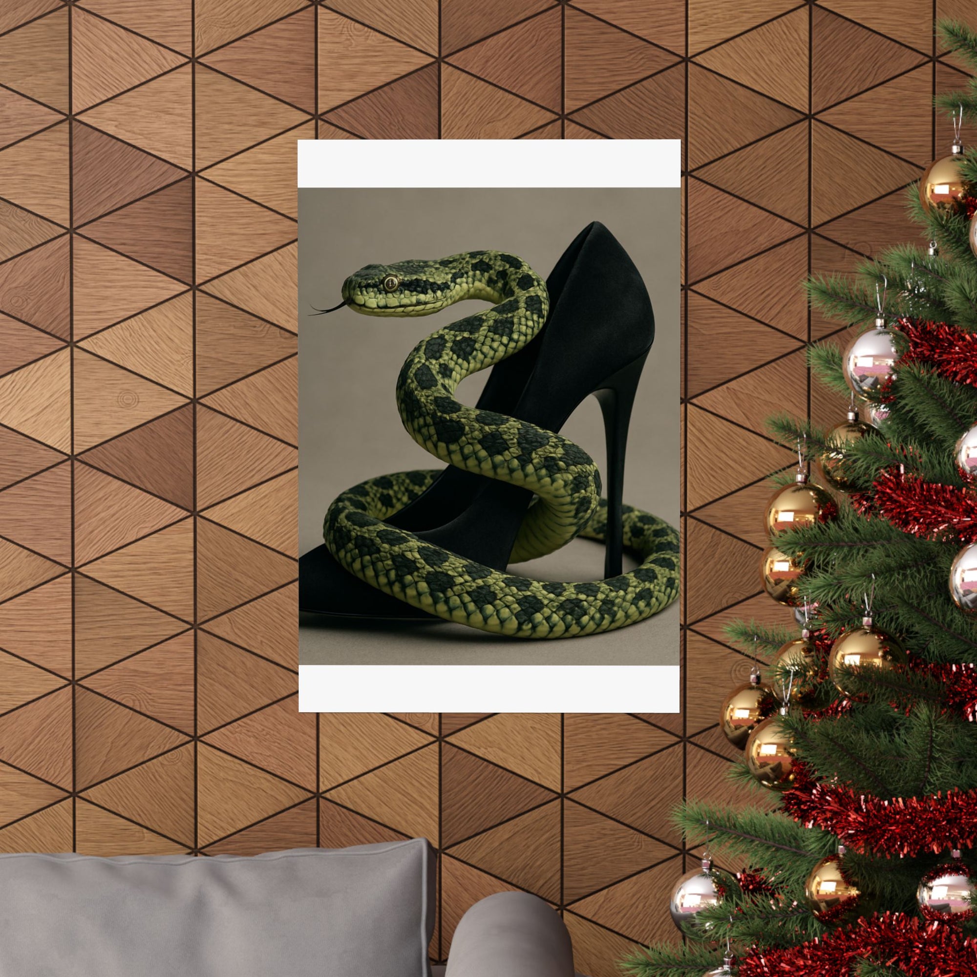 Edgy Snake Art Poster, Not Your Soft Kind of Pretty Print