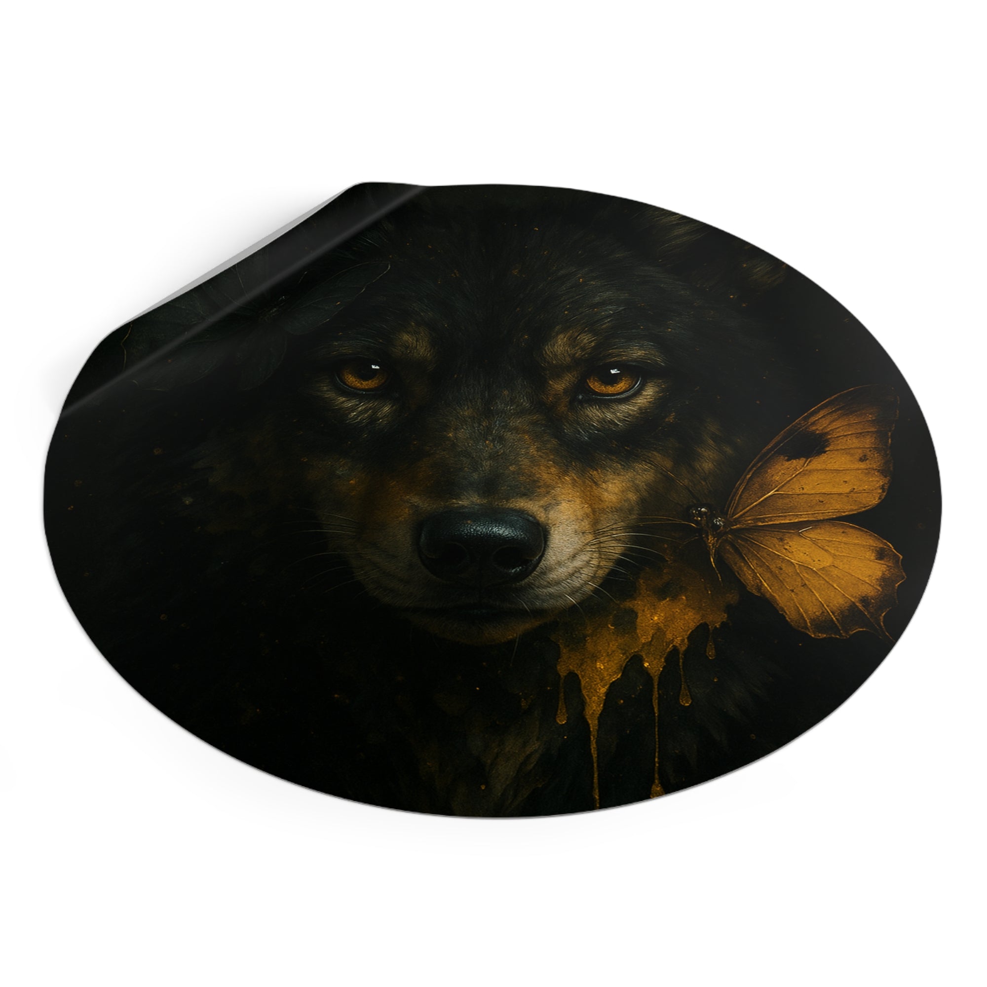 Feral Round Vinyl Stickers