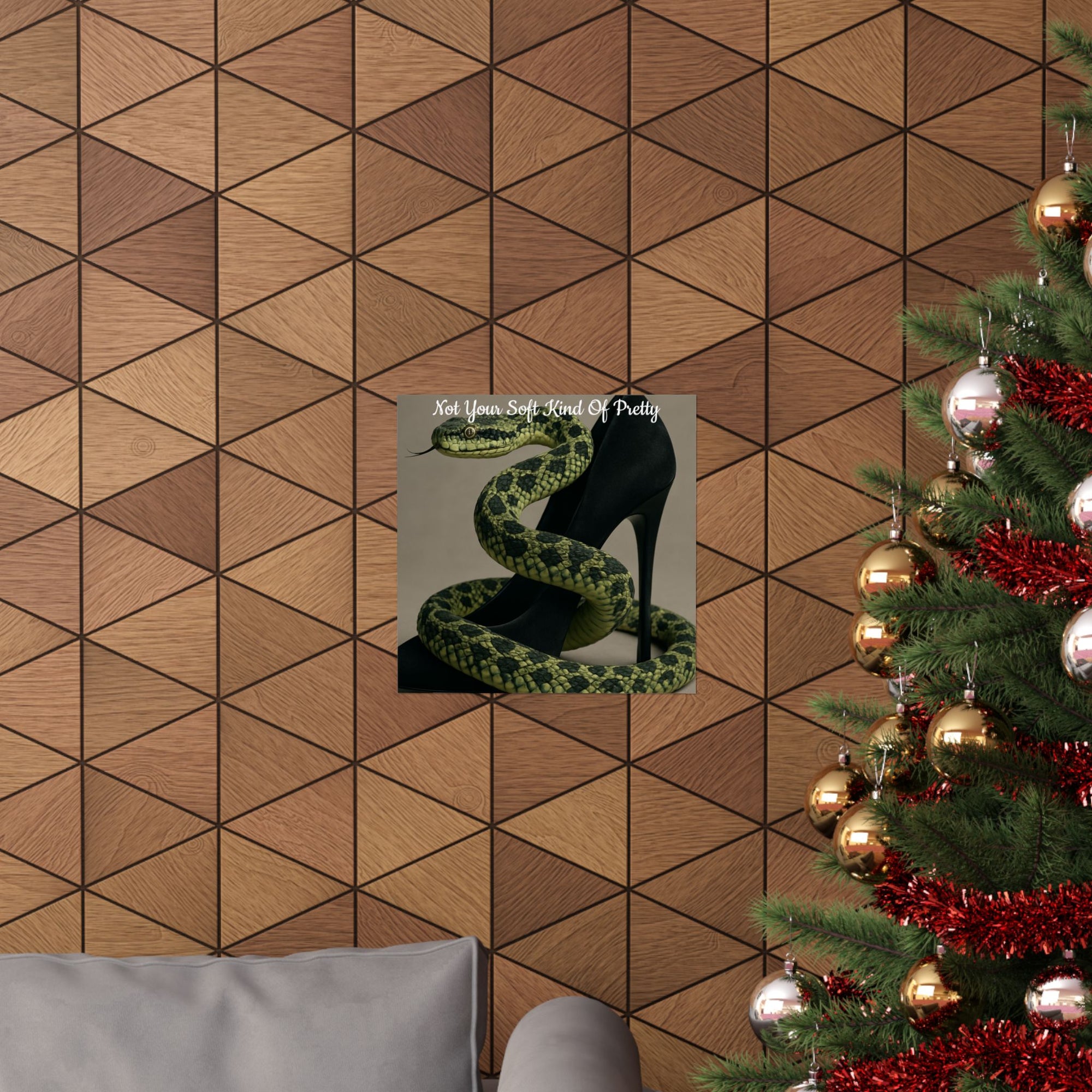 Edgy Snake Art Poster, Not Your Soft Kind of Pretty Print