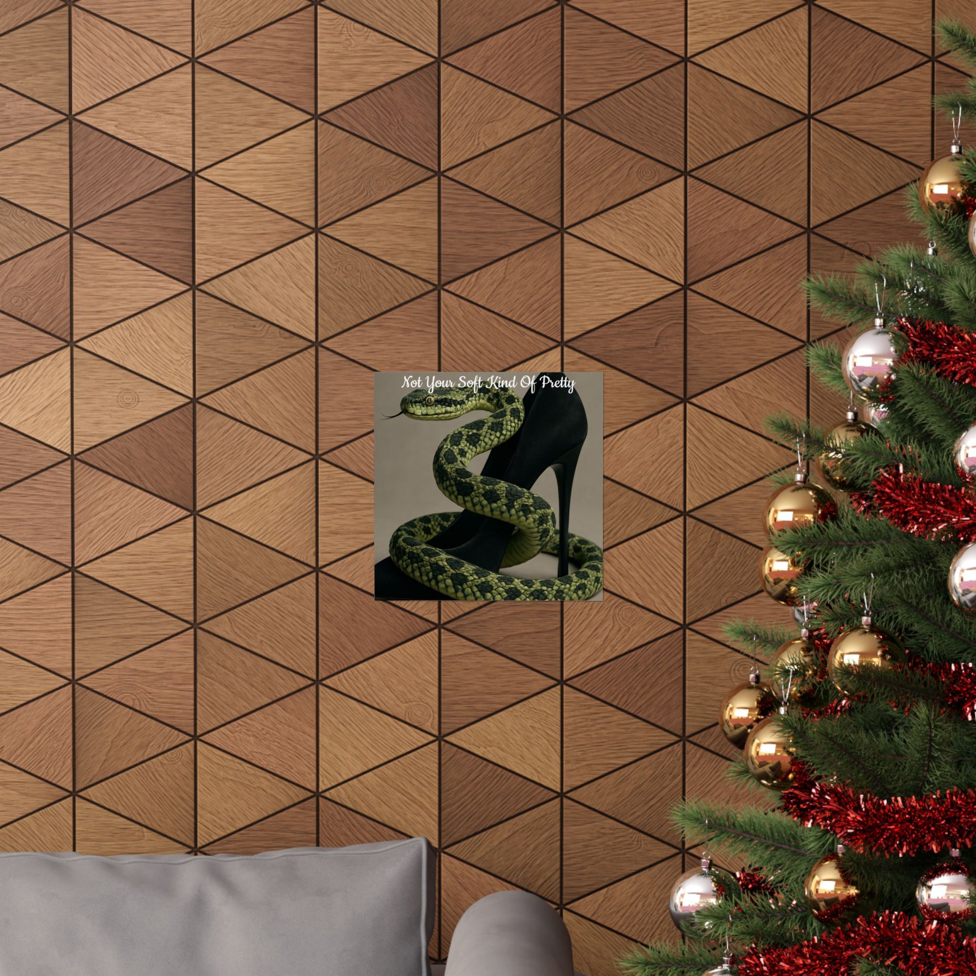 Edgy Snake Art Poster, Not Your Soft Kind of Pretty Print